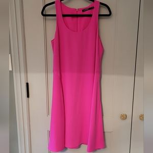 Sleeveless fuchsia cocktail dress